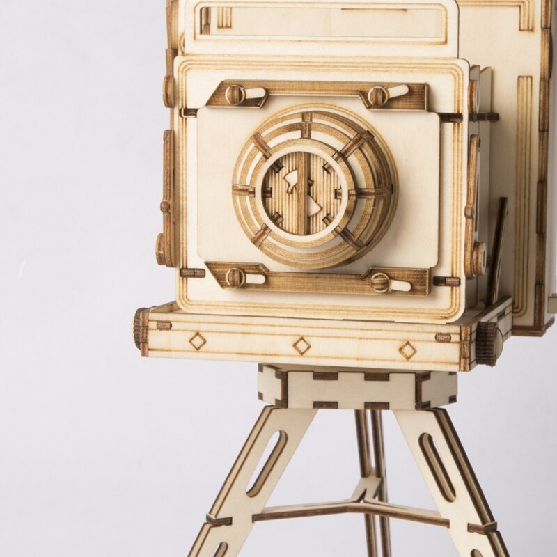 DIY 3D Wooden Vintage Camera Puzzle Game Penholder&Gift for Kid Friend Popular TG403 (Vintage Camera) by Woody Signs Co. - Handmade Crafted Unique Wooden Creative