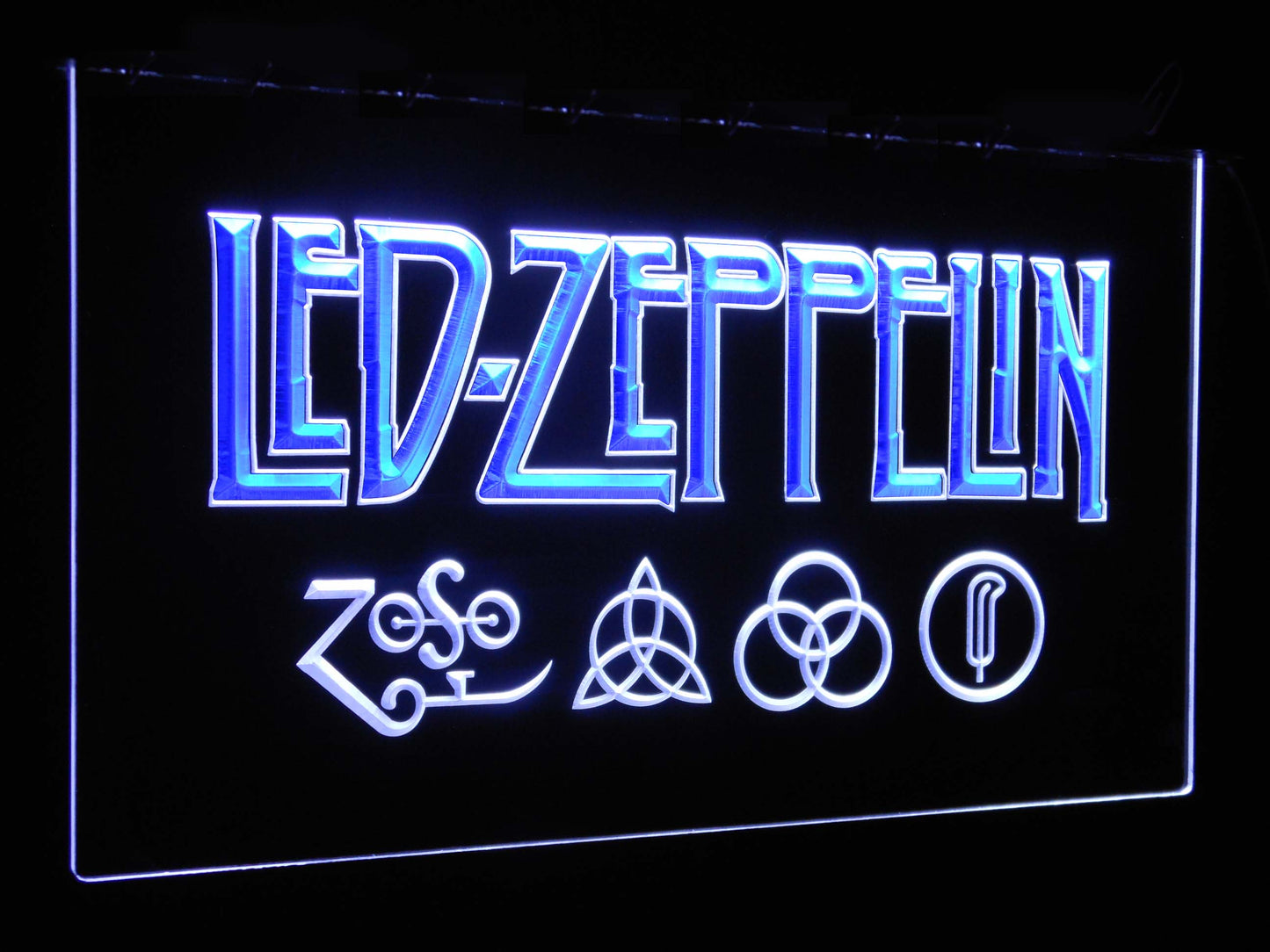 Led Zeppelin Band Music Bar Decoration Gift Dual Color Led Neon Light Signs st6-c0002 by Woody Signs Co. - Handmade Crafted Unique Wooden Creative