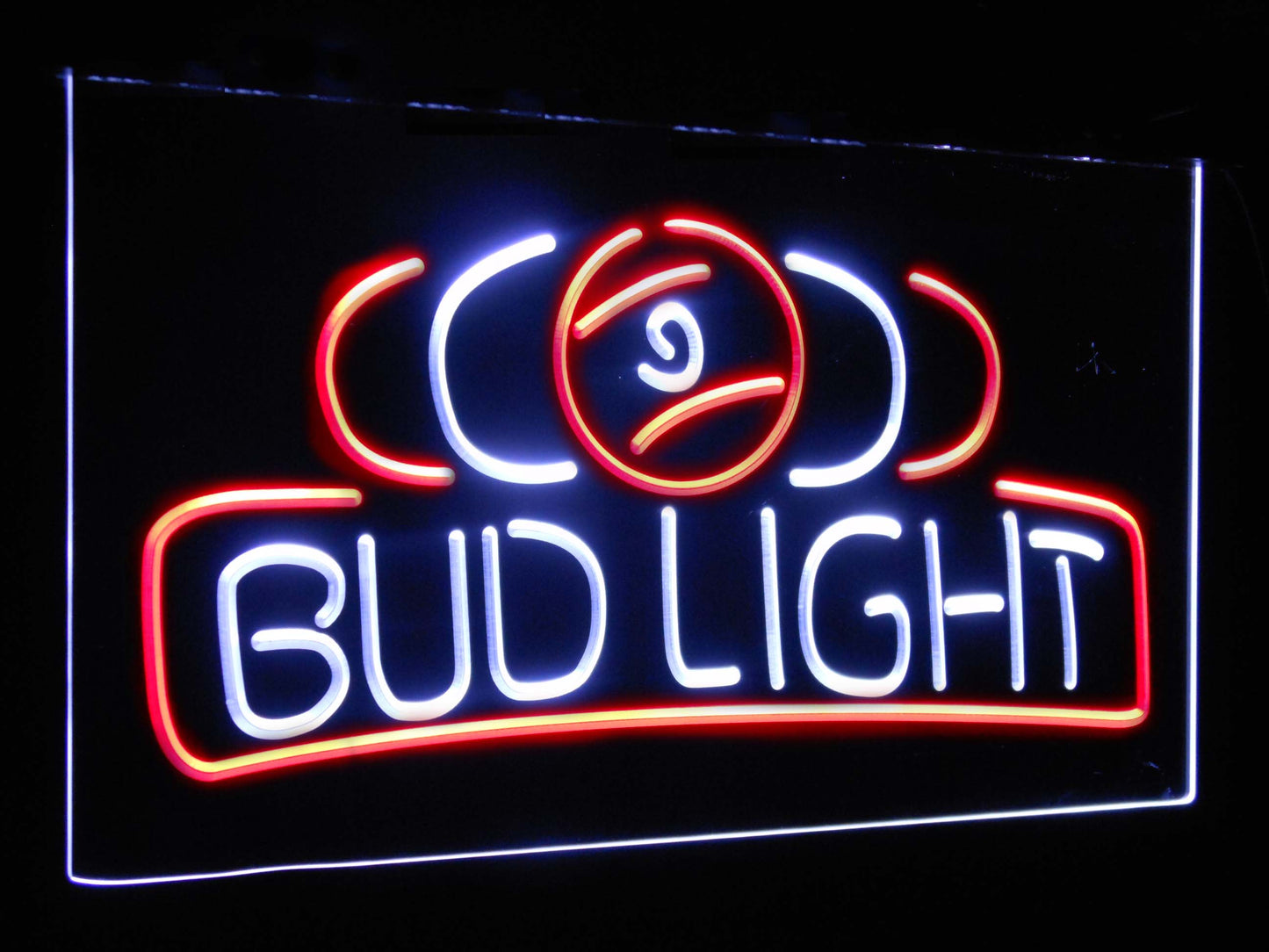 Bud Light Pool Room 9 Ball Snooker Billiard Dual Color Led Neon Light Signs st6-a2056 by Woody Signs Co. - Handmade Crafted Unique Wooden Creative