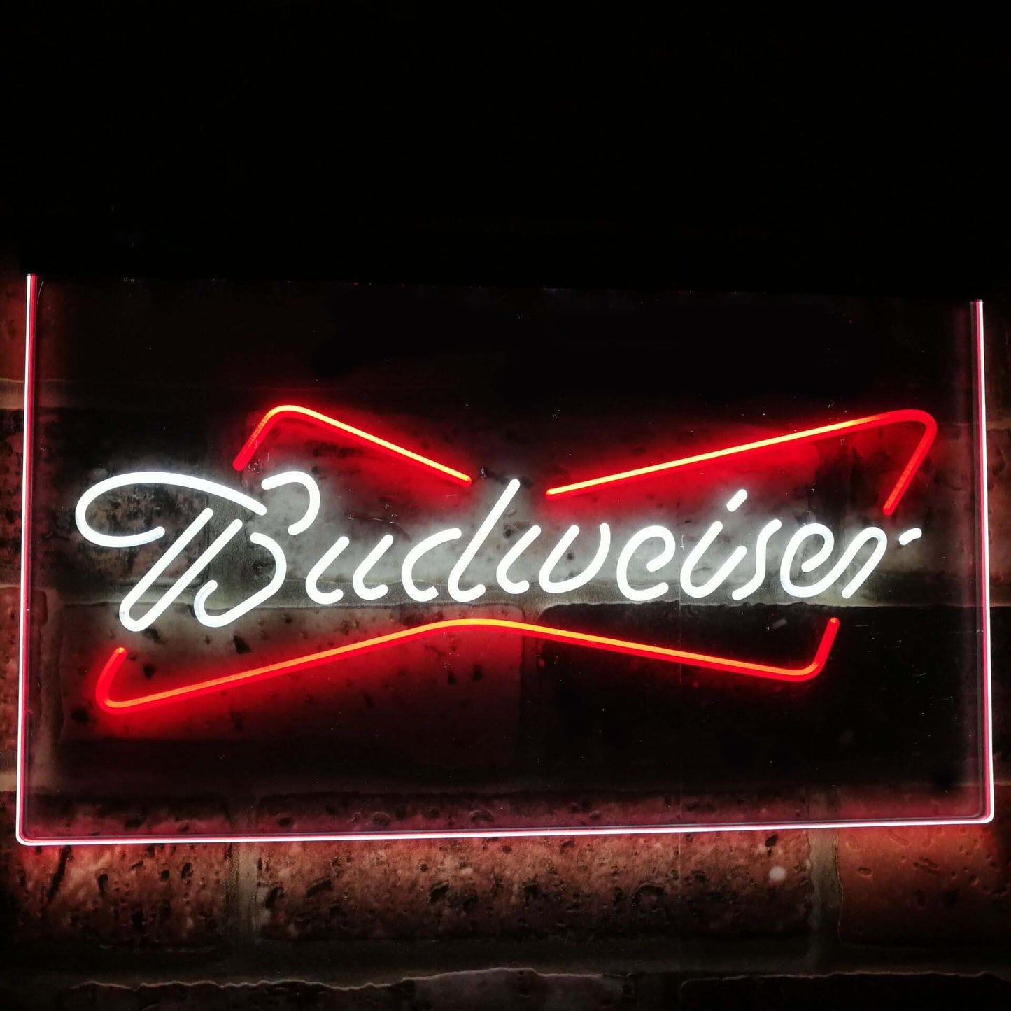 Budweiser Classic Bar Decoration Gift Dual Color Led Neon Light Signs st6-a2009 by Woody Signs Co. - Handmade Crafted Unique Wooden Creative