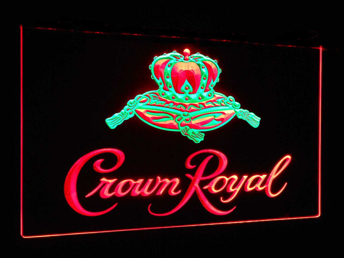 Crown Royal Bar Decoration Gift Dual Color Led Neon Light Signs st6-a0104 by Woody Signs Co. - Handmade Crafted Unique Wooden Creative