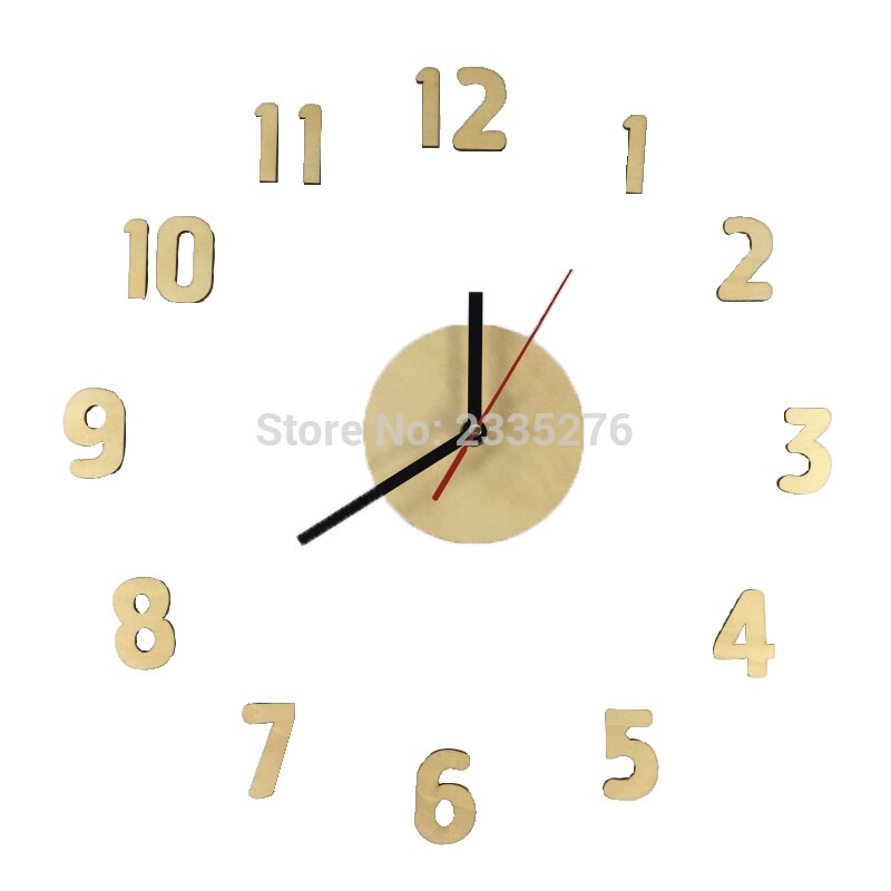 DIY Wall Clock Adhensive Wooden Surface Large Number Wall Clock Watch Sticker by Woody Signs Co. - Handmade Crafted Unique Wooden Creative