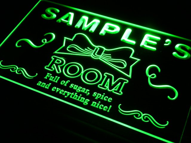 pe Name Custom Girl Princess Room Bar Neon Light Signs with On/Off Switch 7 Colors 4 Sizes by Woody Signs Co. - Handmade Crafted Unique Wooden Creative