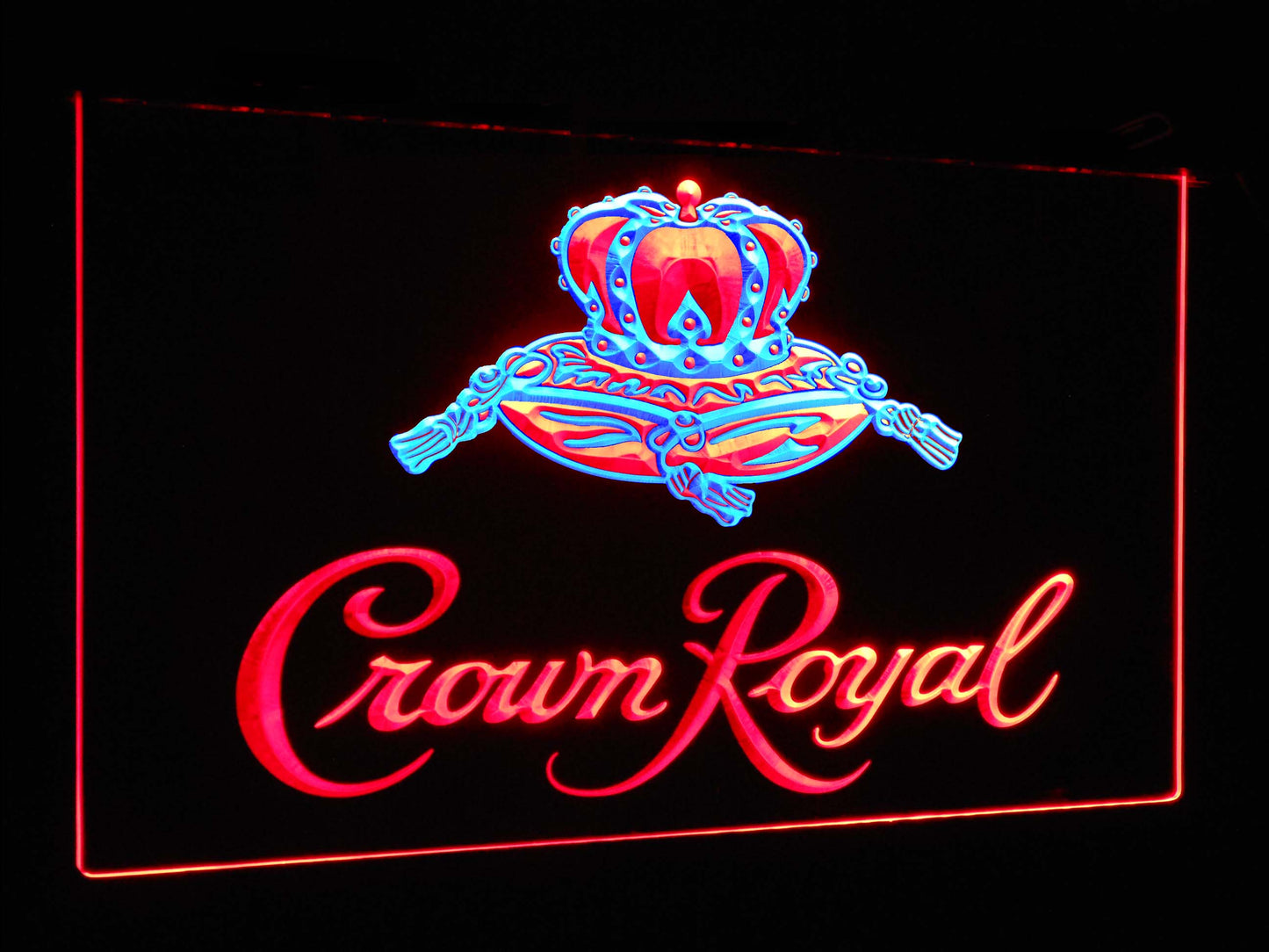 Crown Royal Bar Decoration Gift Dual Color Led Neon Light Signs st6-a0104 by Woody Signs Co. - Handmade Crafted Unique Wooden Creative
