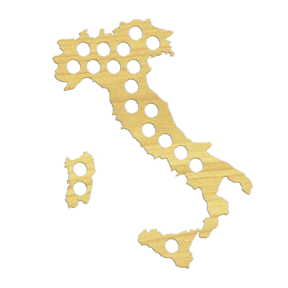 Italy Cap Map Bottle Cap Map Collection Wood Map Bar Pub Club Italian Bottle Cap Map s for Lovers by Woody Signs Co. - Handmade Crafted Unique Wooden Creative