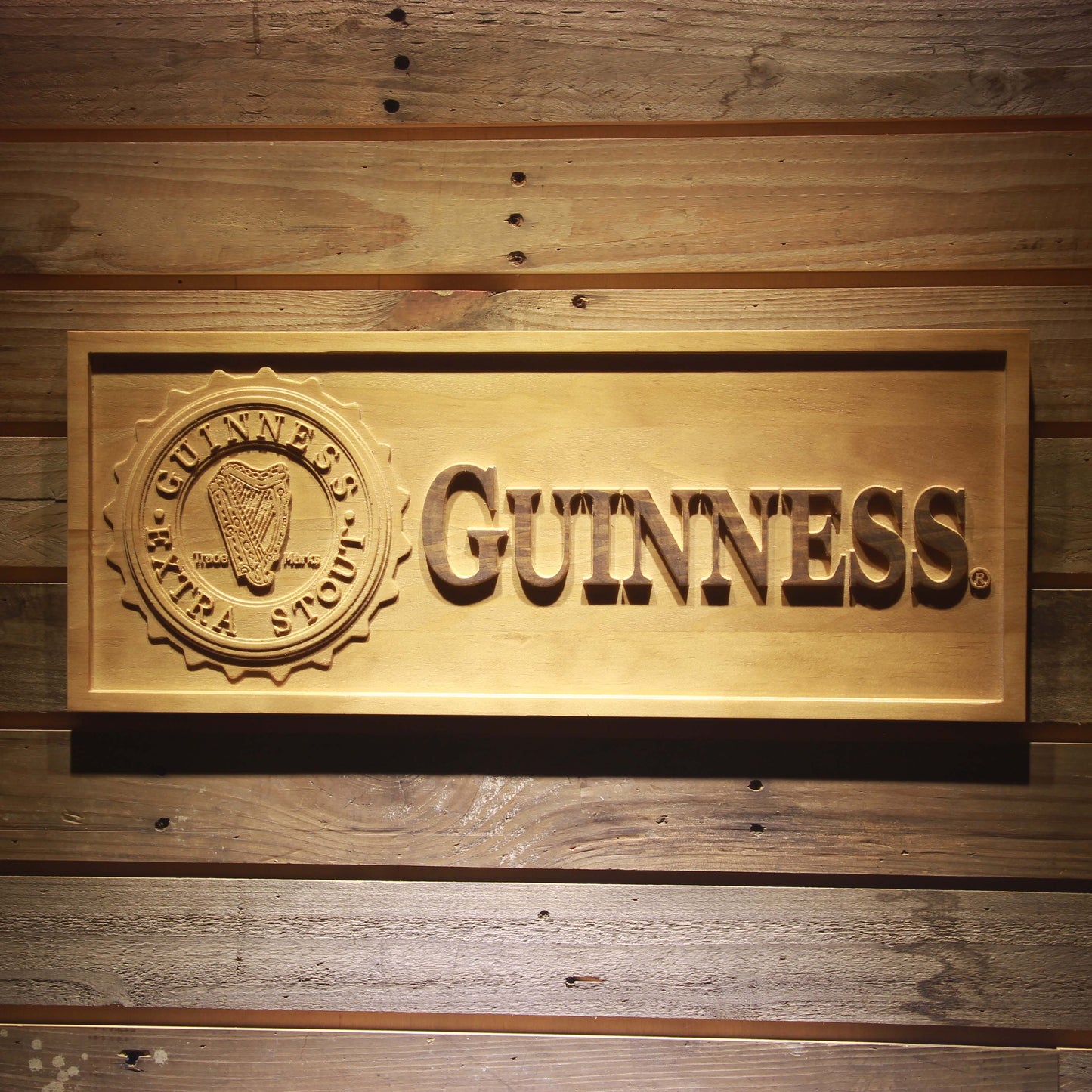 Guinness Extra Stout 3D Wooden Signs by Woody Signs Co. - Handmade Crafted Unique Wooden Creative