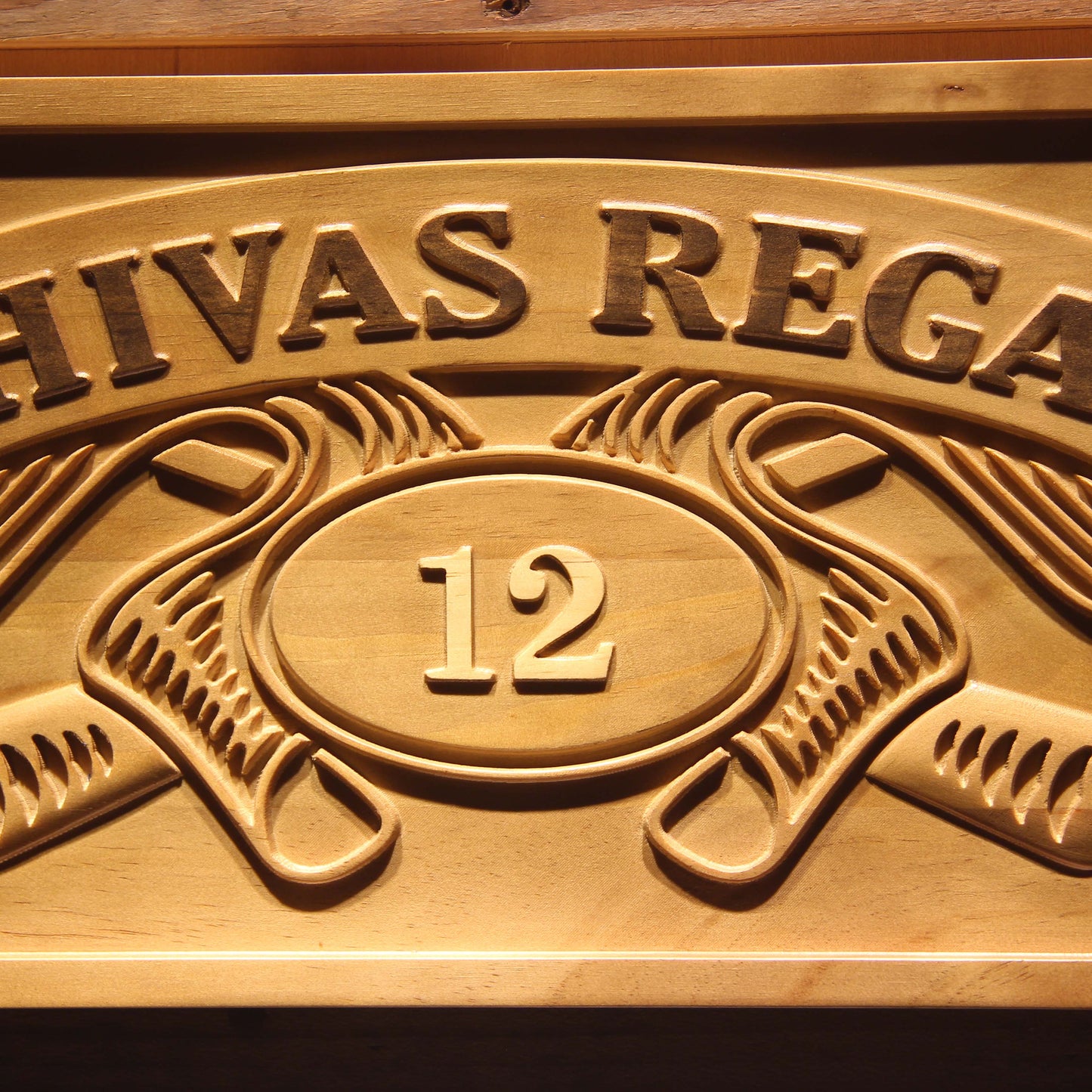 Chivas Regal 12 Whisky 3D Wooden Signs by Woody Signs Co. - Handmade Crafted Unique Wooden Creative