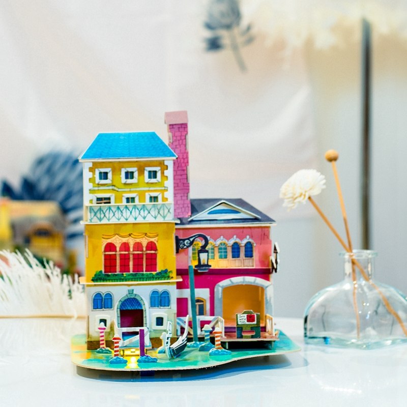 DIY Midsummer in Venice Doll House with Led Light   Miniature Wooden    SJ406 by Woody Signs Co. - Handmade Crafted Unique Wooden Creative
