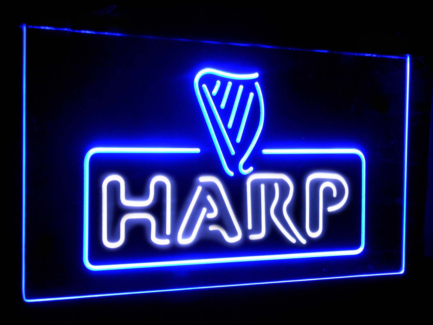 Harp Bar Decoration Gift Dual Color Led Neon Light Signs st6-a2001 by Woody Signs Co. - Handmade Crafted Unique Wooden Creative