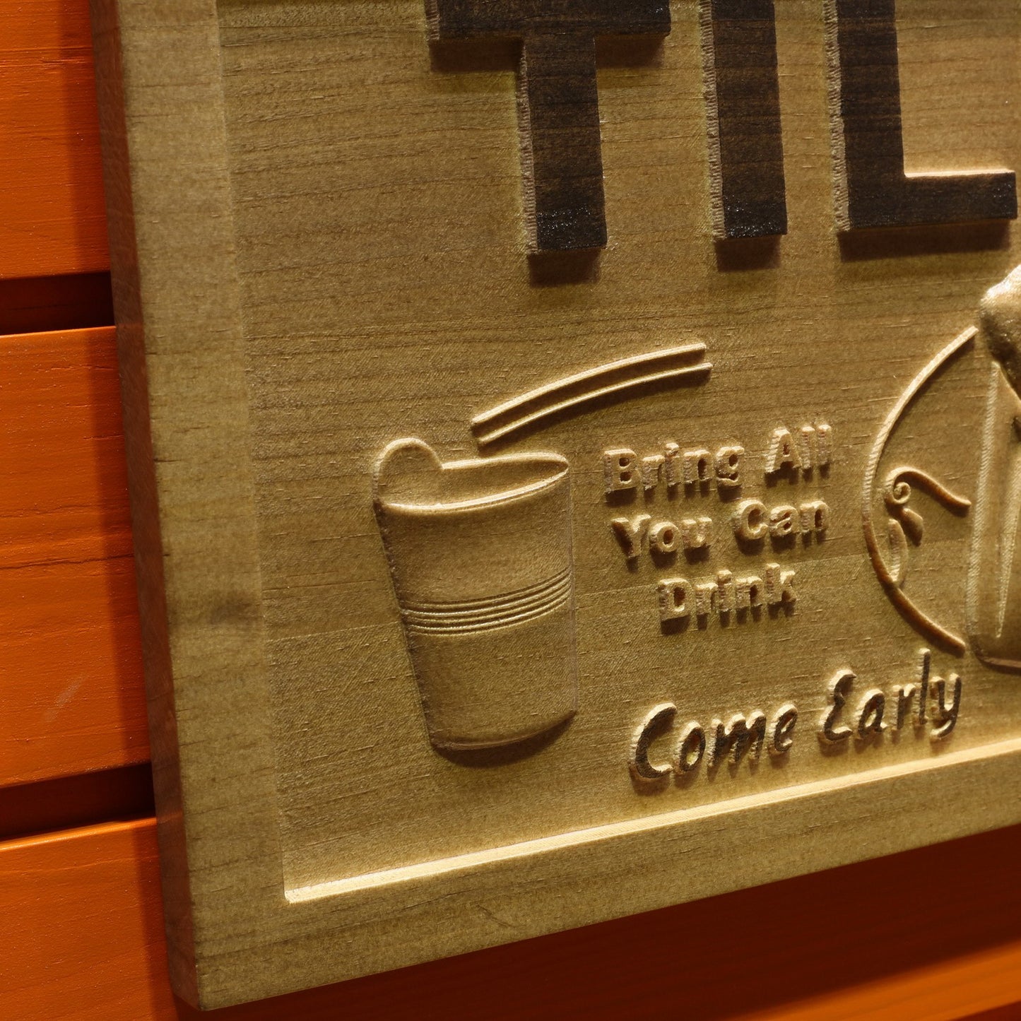 Home Bar Man Cave 3D Wooden Signs by Woody Signs Co. - Handmade Crafted Unique Wooden Creative