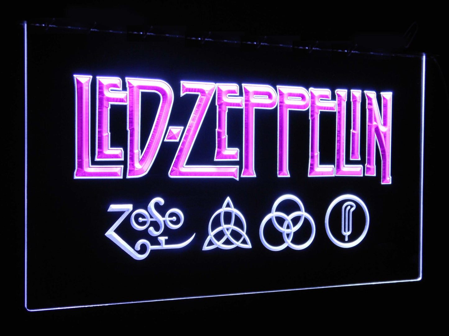 Led Zeppelin Band Music Bar Decoration Gift Dual Color Led Neon Light Signs st6-c0002 by Woody Signs Co. - Handmade Crafted Unique Wooden Creative