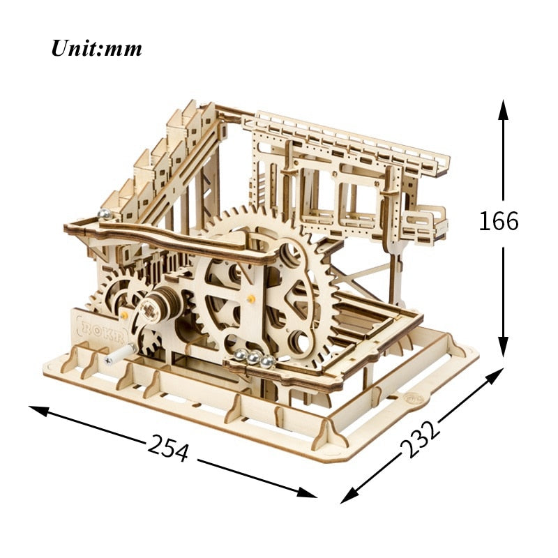 DIY Cog Coaster Magic Creative Marble Run Game Wooden Assembly Gift for LG502 by Woody Signs Co. - Handmade Crafted Unique Wooden Creative