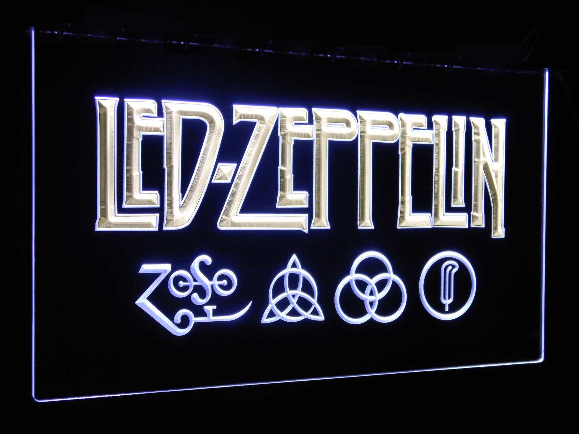 Led Zeppelin Band Music Bar Decoration Gift Dual Color Led Neon Light Signs st6-c0002 by Woody Signs Co. - Handmade Crafted Unique Wooden Creative