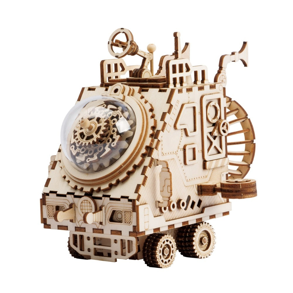 Creative DIY 3D Space Vehicle Wooden Puzzle Game Assembly Toy Gift for Children Teens Adult AM681 by Woody Signs Co. - Handmade Crafted Unique Wooden Creative