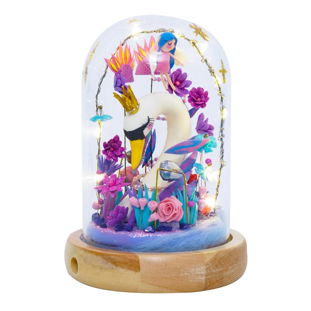 4 Kinds Modeling Clay With Led&Glass Box Colorful Polymer Creative DIY Clay Creative Toy Gift for Children Adult DC by Woody Signs Co. - Handmade Crafted Unique Wooden Creative