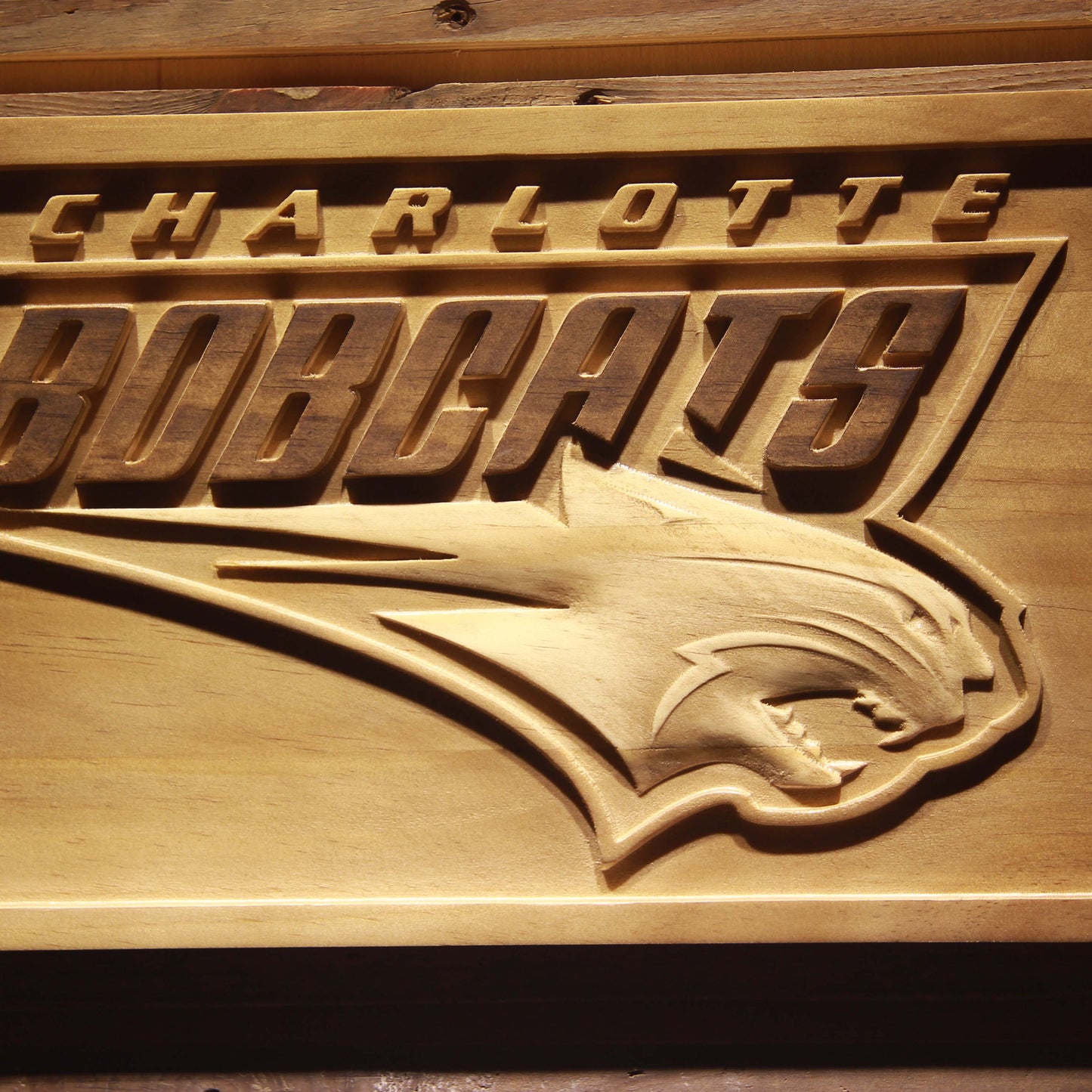 Charlotte Bobcats 3D Wooden Signs by Woody Signs Co. - Handmade Crafted Unique Wooden Creative
