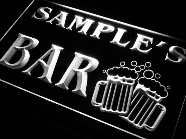 w Name Custom Home Bar Mugs Cheers Neon Light Signs with On/Off Switch 7 Colors 4 Sizes by Woody Signs Co. - Handmade Crafted Unique Wooden Creative