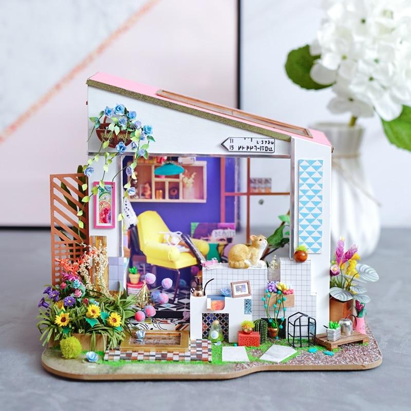 New DIY Lily's Porch with Furniture   Miniature Wooden Doll House    DG11 by Woody Signs Co. - Handmade Crafted Unique Wooden Creative