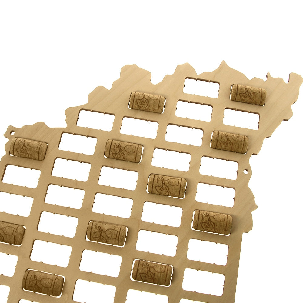 Indiana Cork Wall Display Map Indiana Wood Cutout Shapes Cork Collector Indiana State of USA Custom Deco Map by Woody Signs Co. - Handmade Crafted Unique Wooden Creative