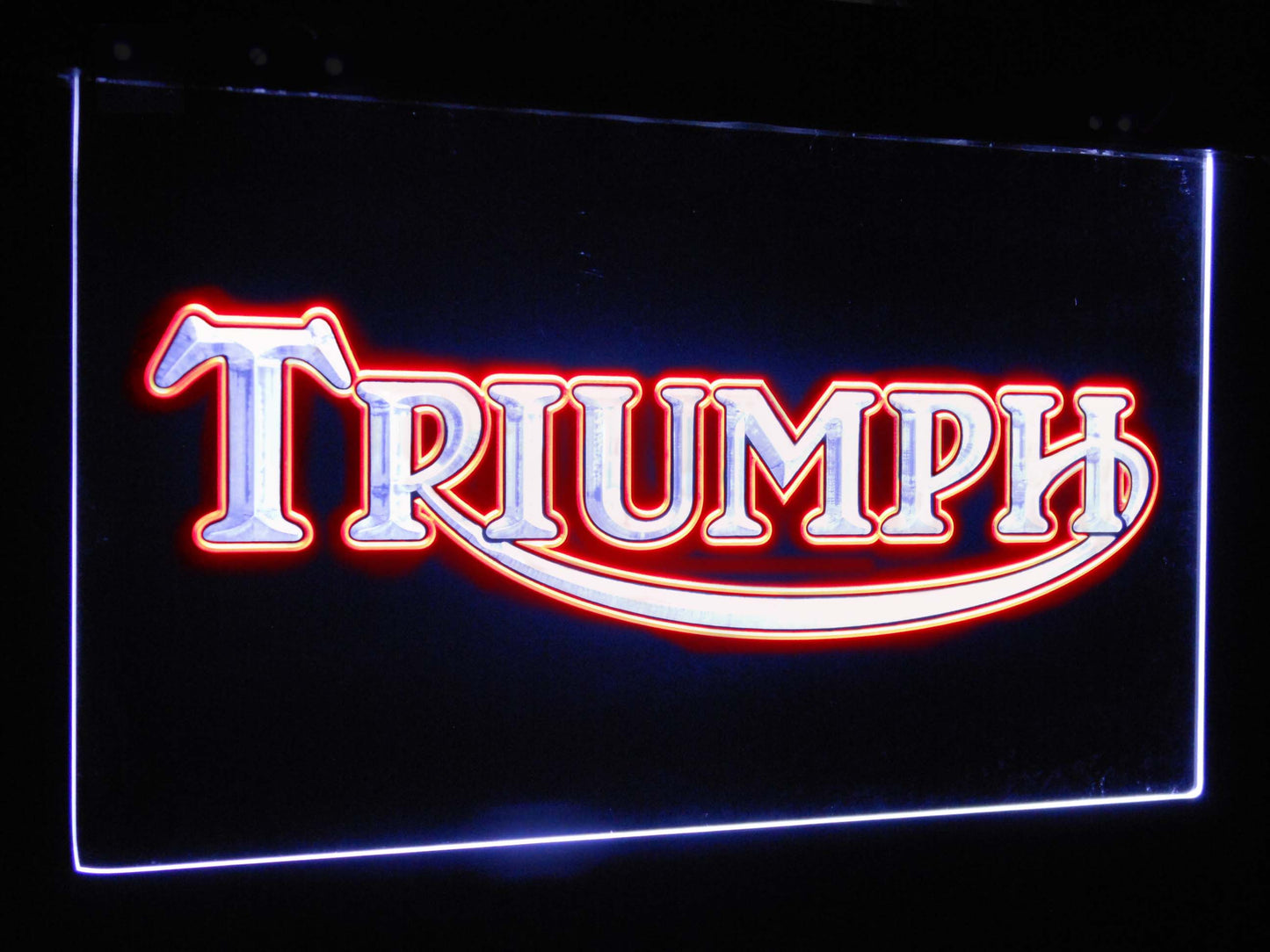 Triumph Car Truck Bar Decoration Gift Dual Color Led Neon Light Signs st6-d0051 by Woody Signs Co. - Handmade Crafted Unique Wooden Creative