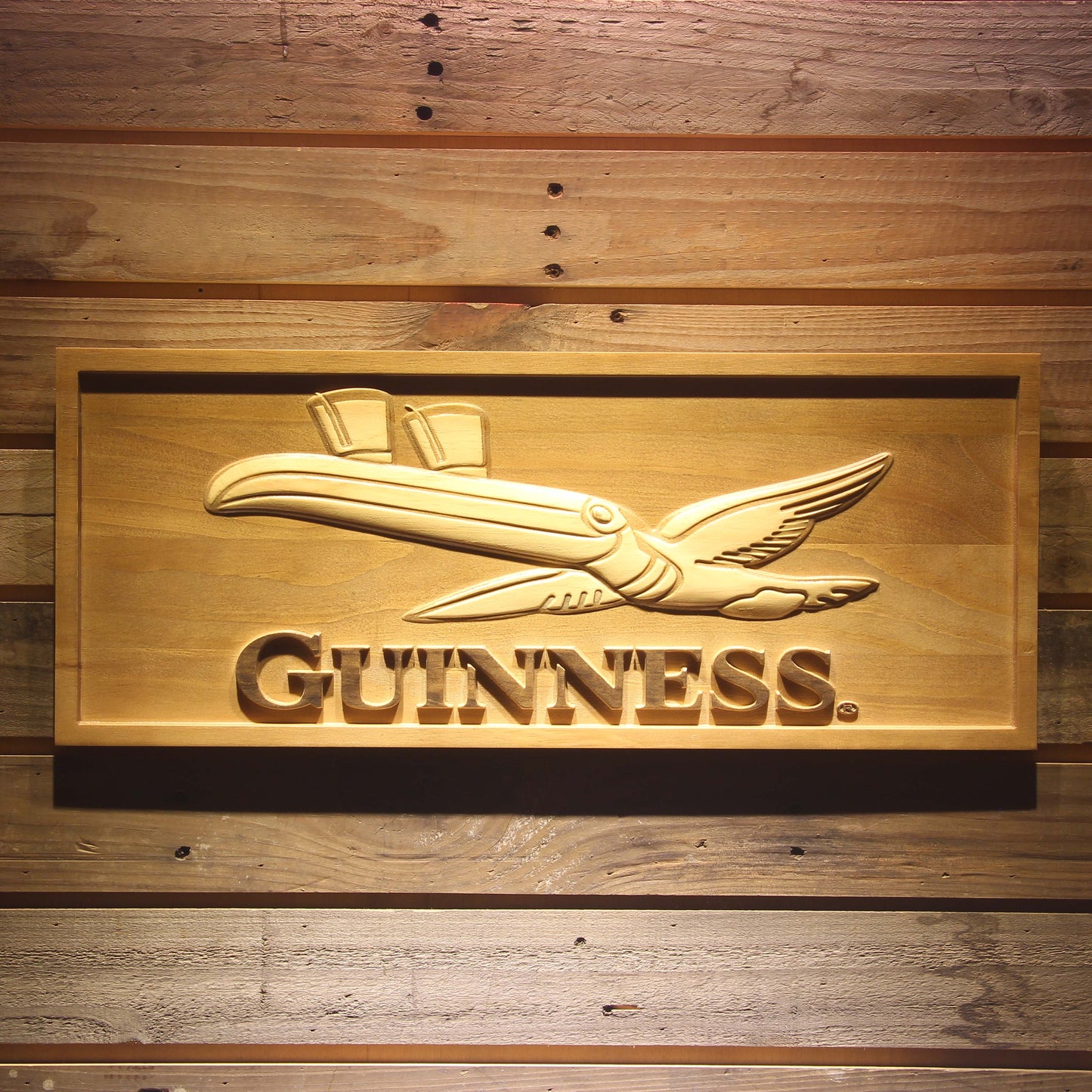 Guinness Toucan 3D Wooden Signs by Woody Signs Co. - Handmade Crafted Unique Wooden Creative