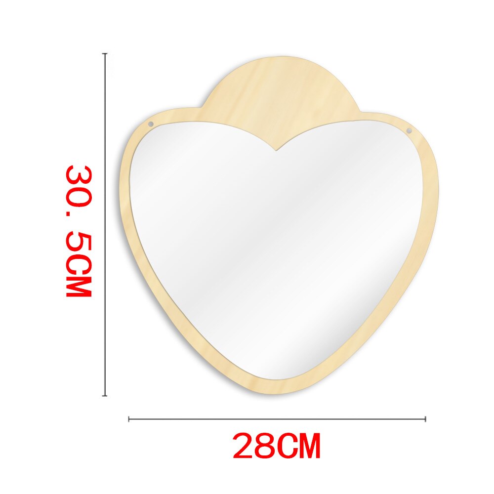 Heart Shaped Wall Mirror With Wooden Back Make-up Wall Hanging Mirror Unique Valentines Day Gift Idea For Her by Woody Signs Co. - Handmade Crafted Unique Wooden Creative