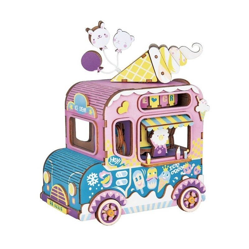 New Arrival DIY 3D Moving Flavor Wooden Puzzle Game Assembly Moveable Music Box Toy Gift for Children Kids Adult AMD61 by Woody Signs Co. - Handmade Crafted Unique Wooden Creative