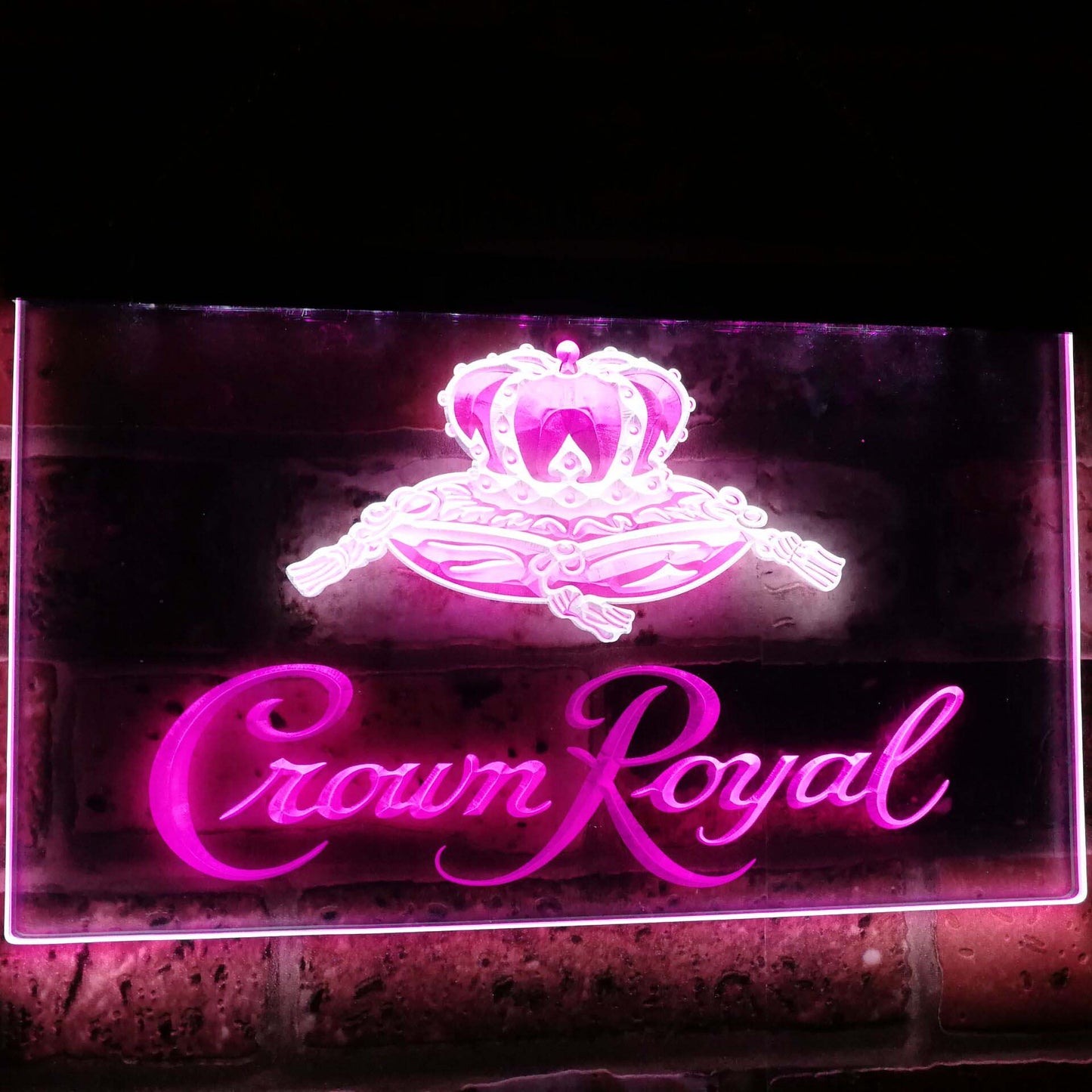 Crown Royal Bar Decoration Gift Dual Color Led Neon Light Signs st6-a0104 by Woody Signs Co. - Handmade Crafted Unique Wooden Creative