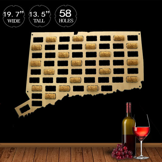 US Country State Wood  Cork Map Connecticut  Cork Display Wall Map Colorado  Hanging  for  Aficionado by Woody Signs Co. - Handmade Crafted Unique Wooden Creative