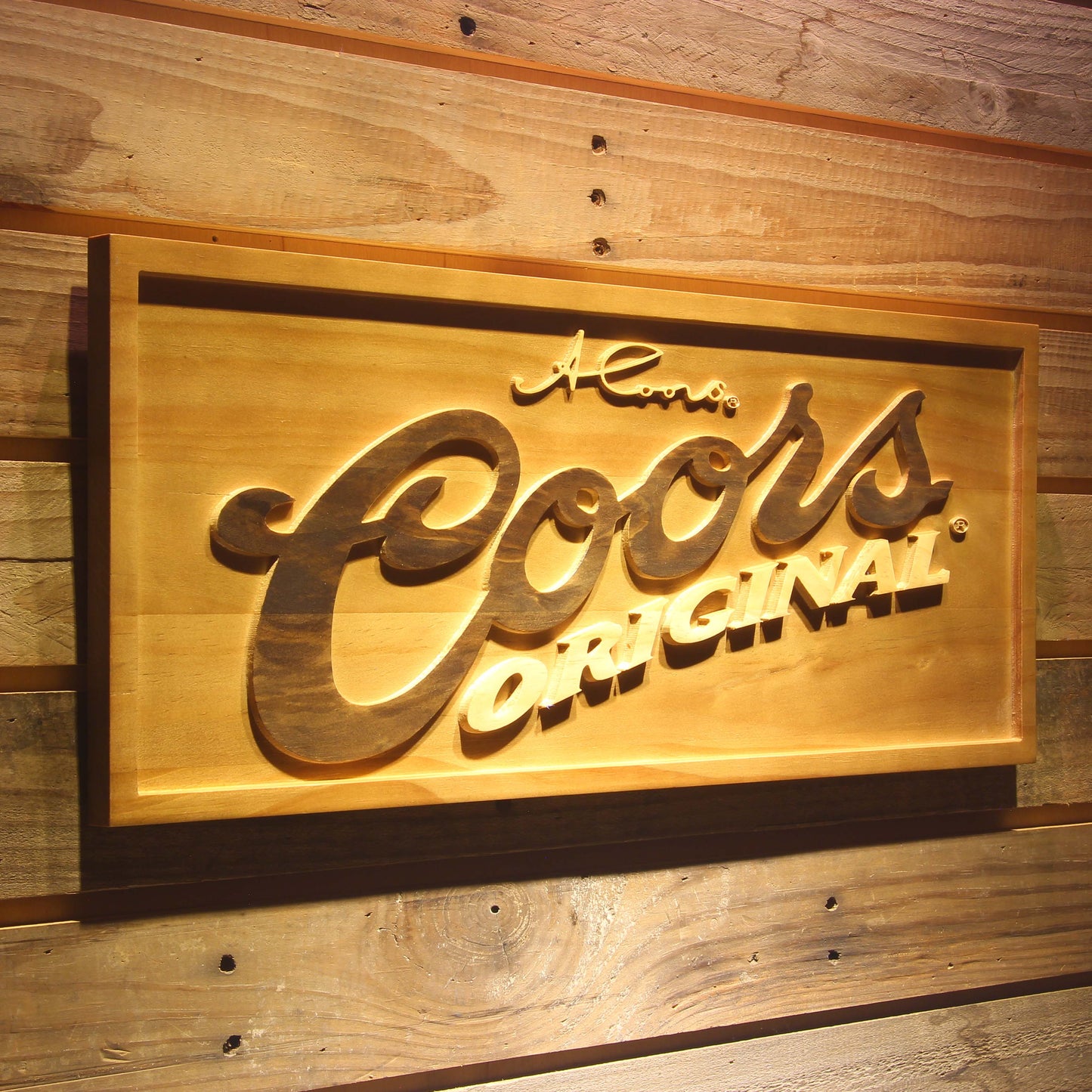 Coors Original 3D Wooden Bar Signs by Woody Signs Co. - Handmade Crafted Unique Wooden Creative