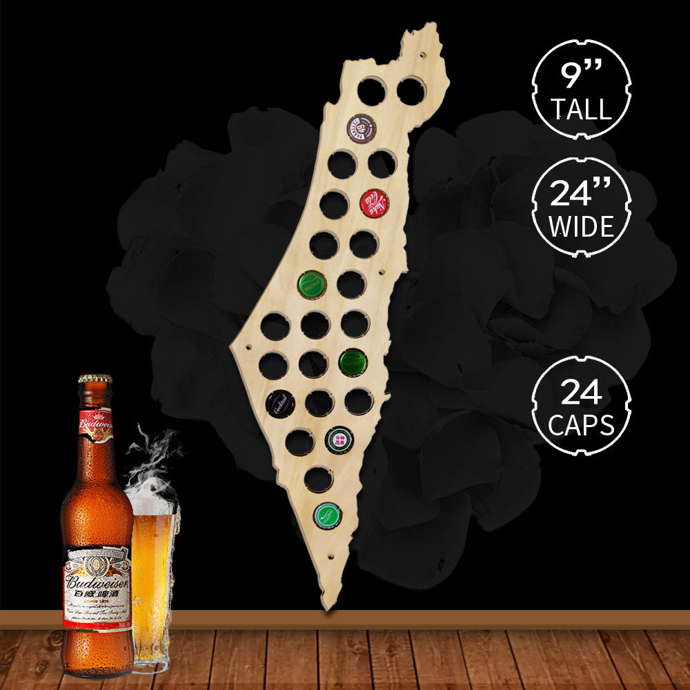 Israel Cap Map Christmas s Soda Bottle Cap Map Patriotic Cap Holder Cap Display ation by Woody Signs Co. - Handmade Crafted Unique Wooden Creative