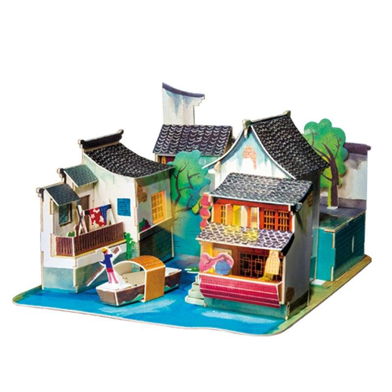New Arrival 8 Kinds DIY Doll House with Led Light Miniature Wooden SJ by Woody Signs Co. - Handmade Crafted Unique Wooden Creative