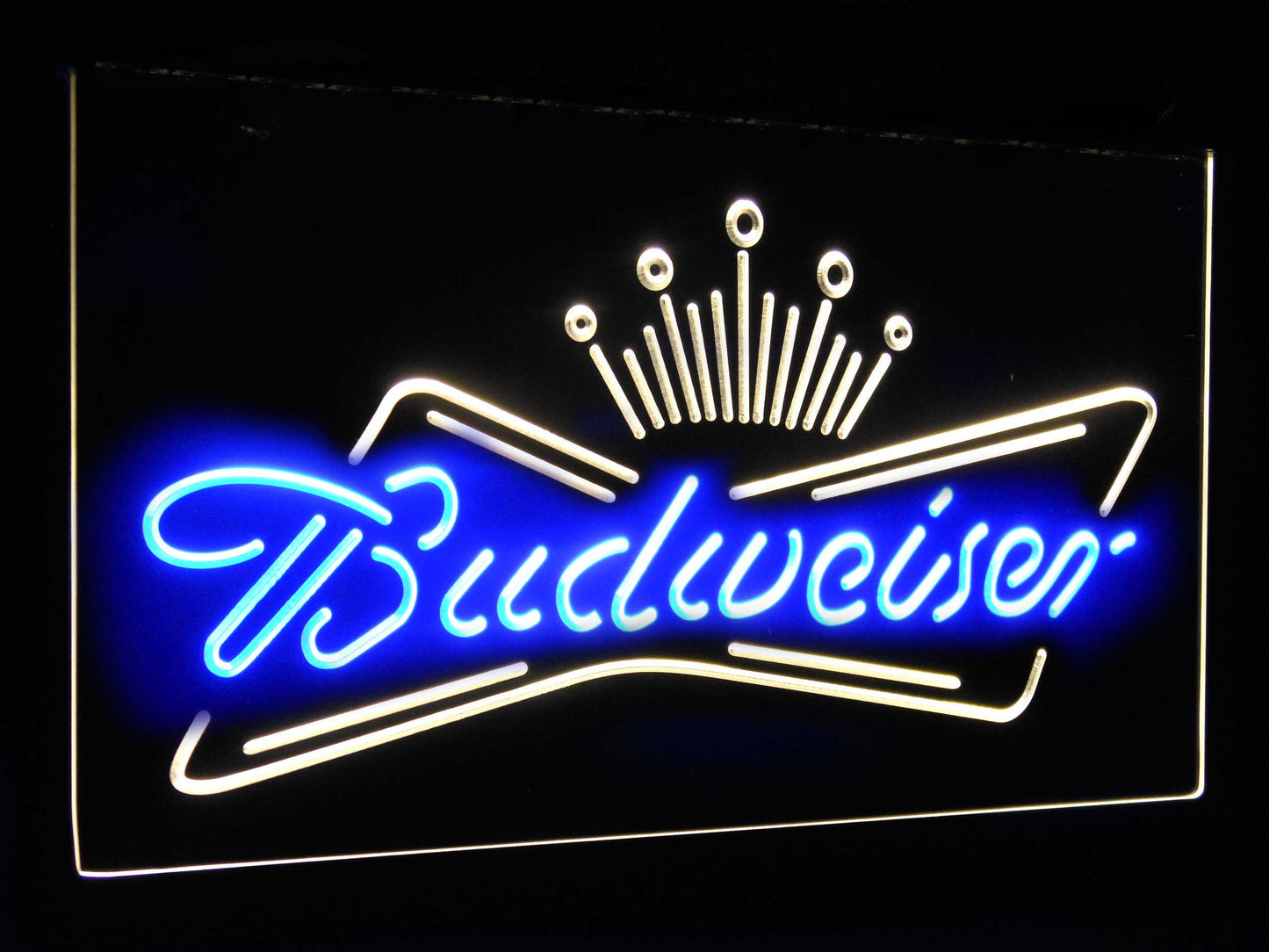 Budweiser King Bar Decoration Gift Dual Color Led Neon Light Signs st6-a2005 by Woody Signs Co. - Handmade Crafted Unique Wooden Creative