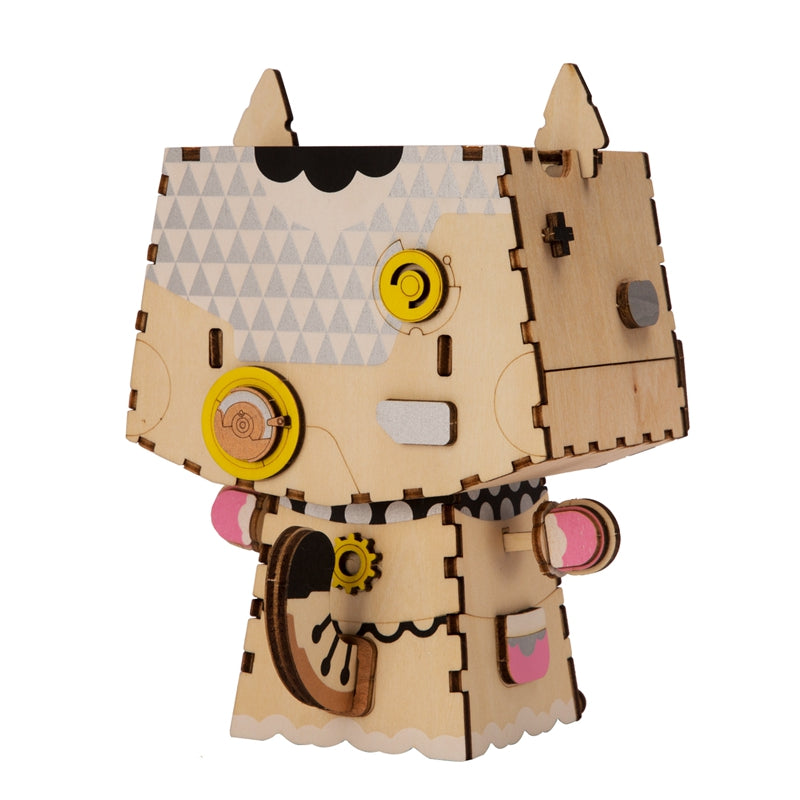 Children Adult Cute Kitty Flower Pot 3D Wooden Puzzle Game Educational Models FT731 (Pot Kitty) by Woody Signs Co. - Handmade Crafted Unique Wooden Creative