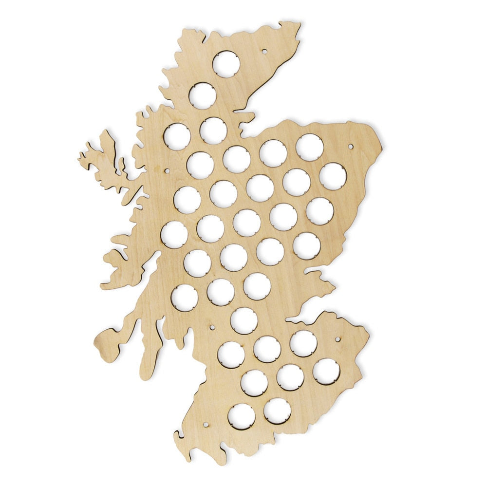 Scotland Cap Map Scotland Cap Holder Cap Display Scottish Bar Pub Gift for Him Scotland Man Cave Gift by Woody Signs Co. - Handmade Crafted Unique Wooden Creative