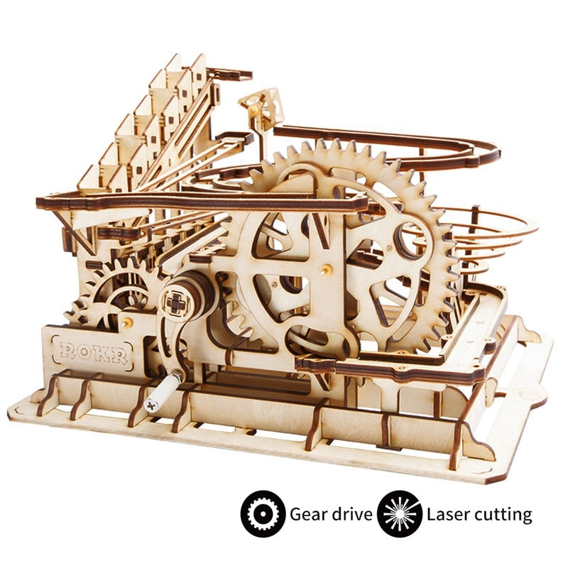 4 Kinds DIY Marble Run Game Laser Cutting 3D  Wooden Puzzle Game Assembly Toy Gift for Children Adult LG501 by Woody Signs Co. - Handmade Crafted Unique Wooden Creative