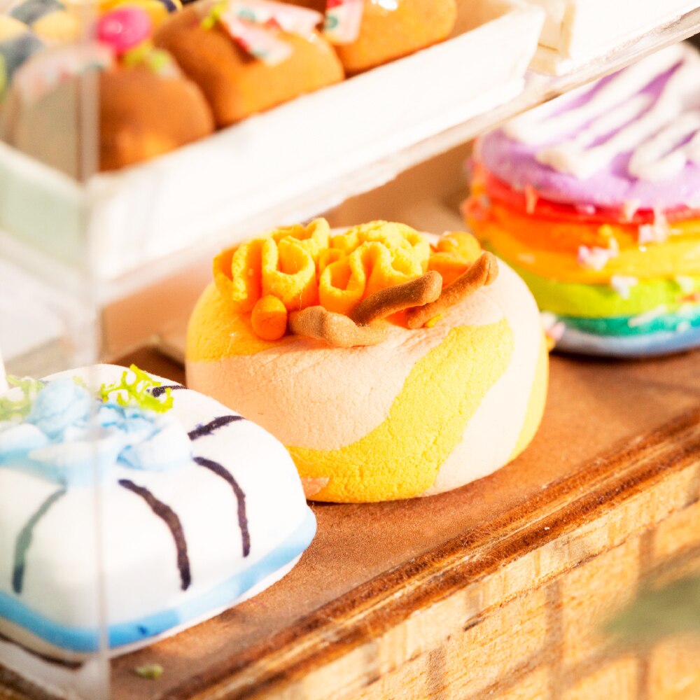 DIY Ice Cream Station with Furniture Miniature Wooden Doll House Model DGM06 by Woody Signs Co. - Handmade Crafted Unique Wooden Creative