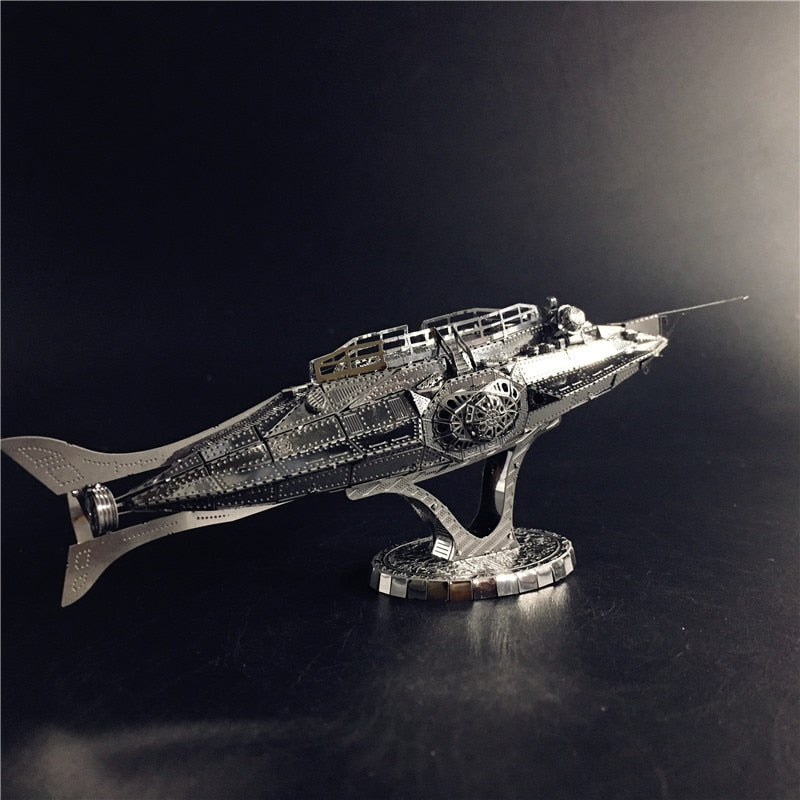3D Metal model kit 1:600 USS Nautilus Submarine Model DIY 3D by Woody Signs Co. - Handmade Crafted Unique Wooden Creative