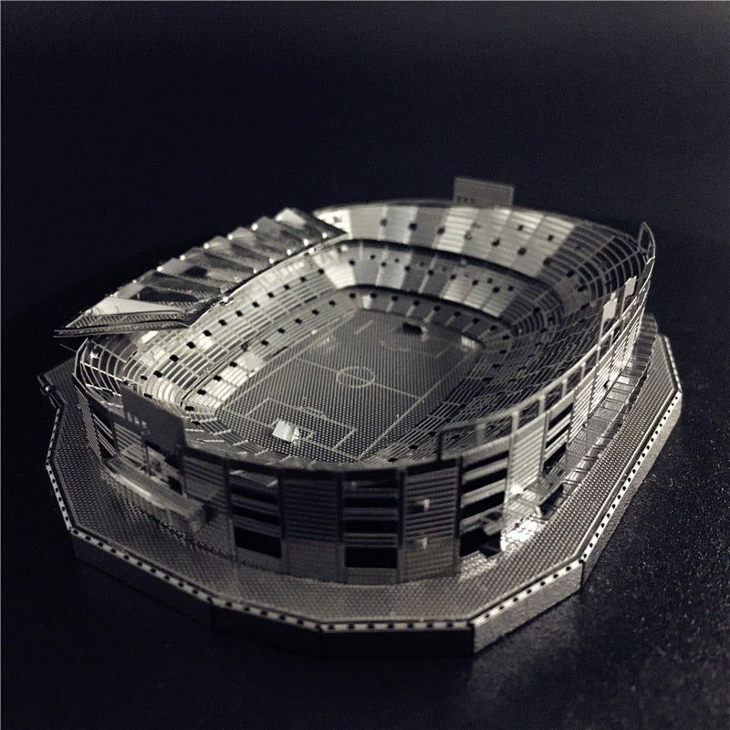 3D Metal model kit 1:3500 CAMP NOU STADIUM Model DIY 3D by Woody Signs Co. - Handmade Crafted Unique Wooden Creative
