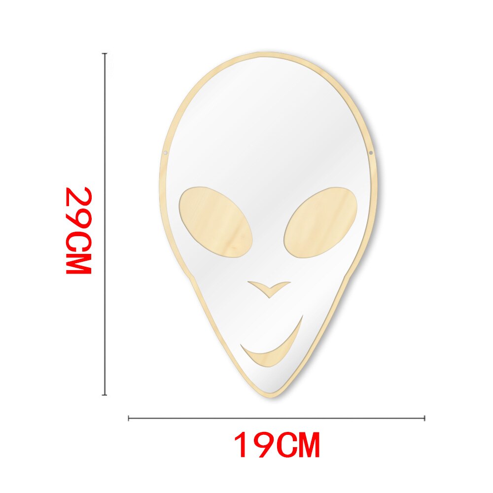 E.T. Science Galaxy Planet Alien Wall Mirror Wooden Acrylic Hanging Mirror Unique Mirror For Room by Woody Signs Co. - Handmade Crafted Unique Wooden Creative