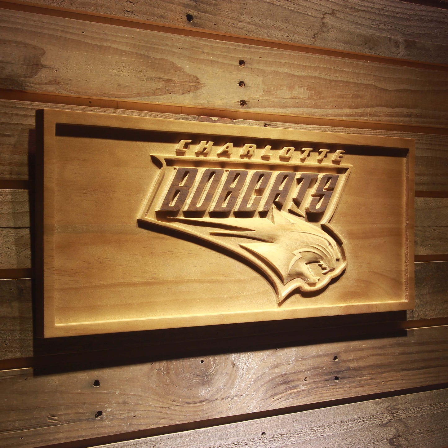 Charlotte Bobcats 3D Wooden Signs by Woody Signs Co. - Handmade Crafted Unique Wooden Creative
