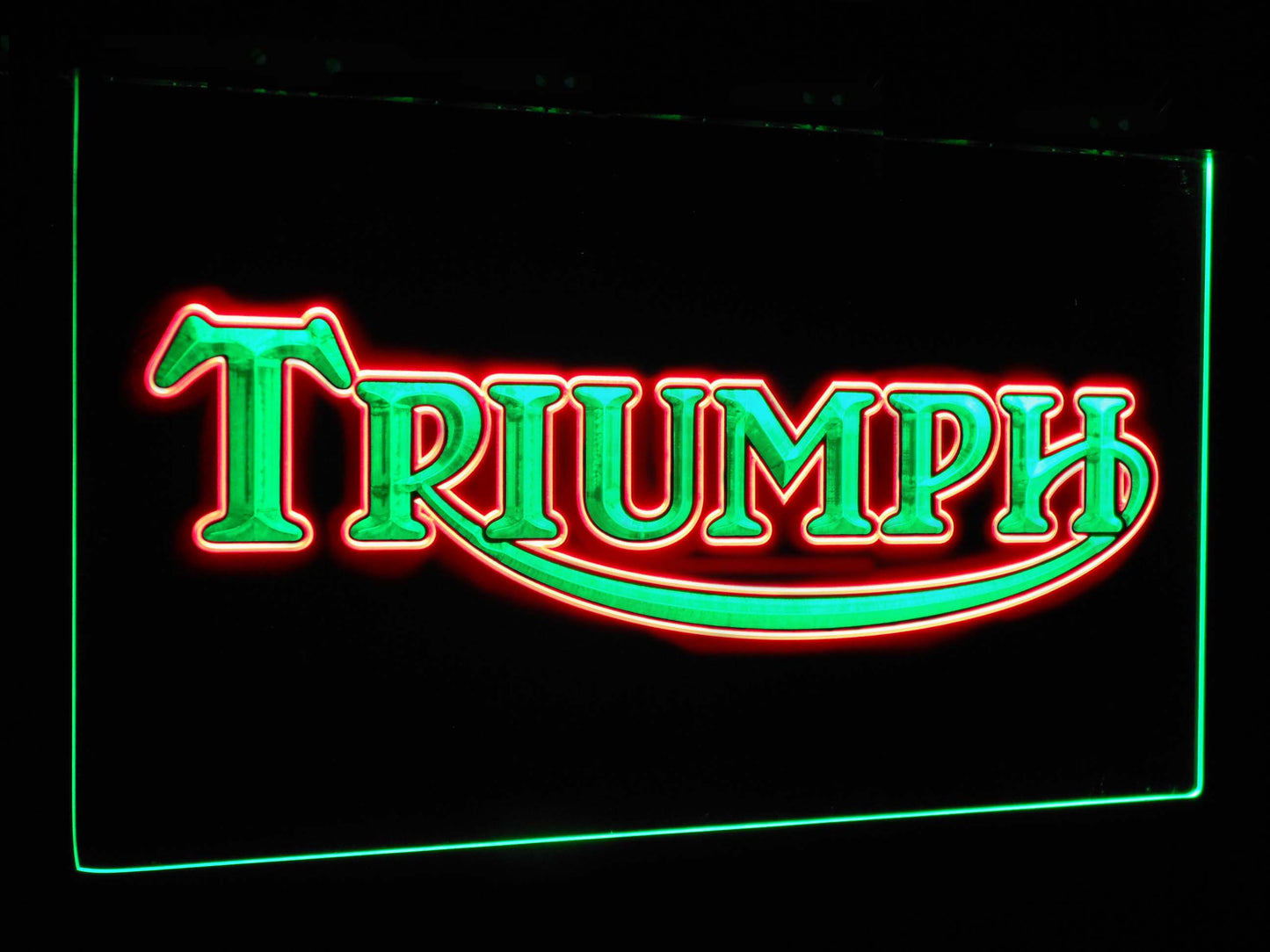 Triumph Car Truck Bar Decoration Gift Dual Color Led Neon Light Signs st6-d0051 by Woody Signs Co. - Handmade Crafted Unique Wooden Creative