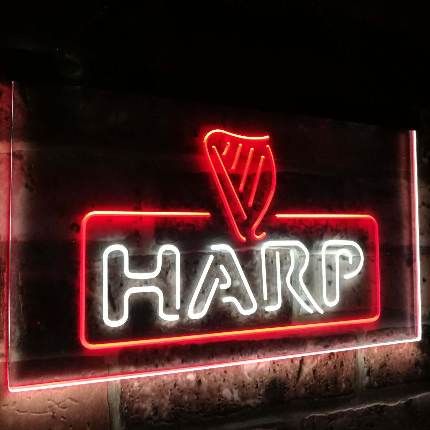 Harp Bar Decoration Gift Dual Color Led Neon Light Signs st6-a2001 by Woody Signs Co. - Handmade Crafted Unique Wooden Creative