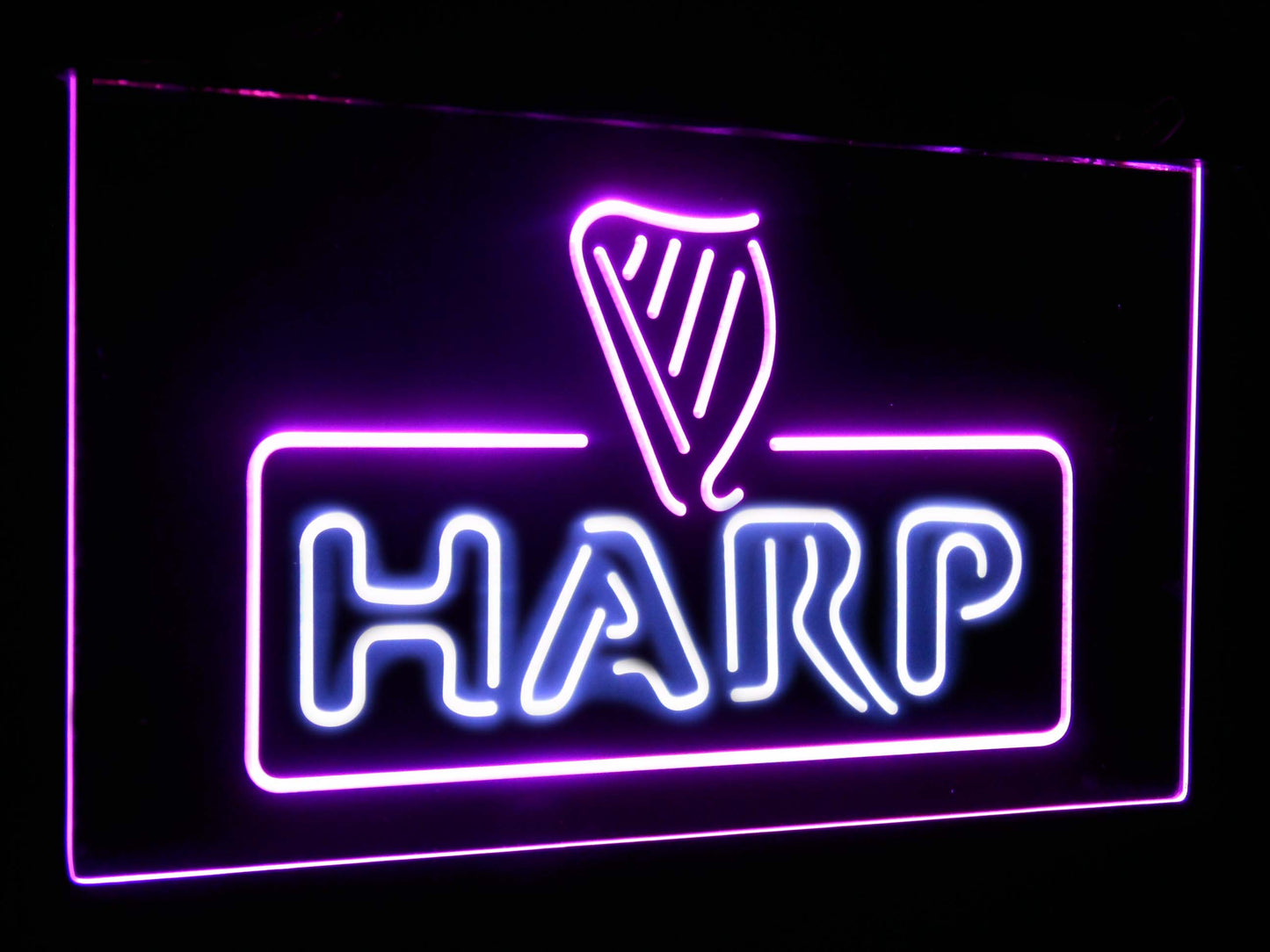 Harp Bar Decoration Gift Dual Color Led Neon Light Signs st6-a2001 by Woody Signs Co. - Handmade Crafted Unique Wooden Creative