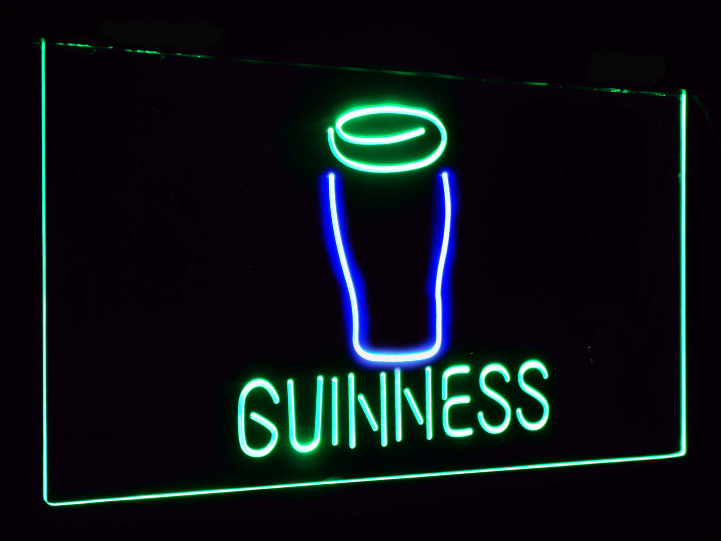 Guinness Glass on tap Bar Decor Dual Color Led Neon Light Signs st6-a2045 by Woody Signs Co. - Handmade Crafted Unique Wooden Creative