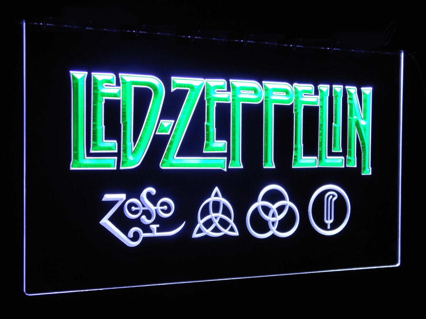 Led Zeppelin Band Music Bar Decoration Gift Dual Color Led Neon Light Signs st6-c0002 by Woody Signs Co. - Handmade Crafted Unique Wooden Creative