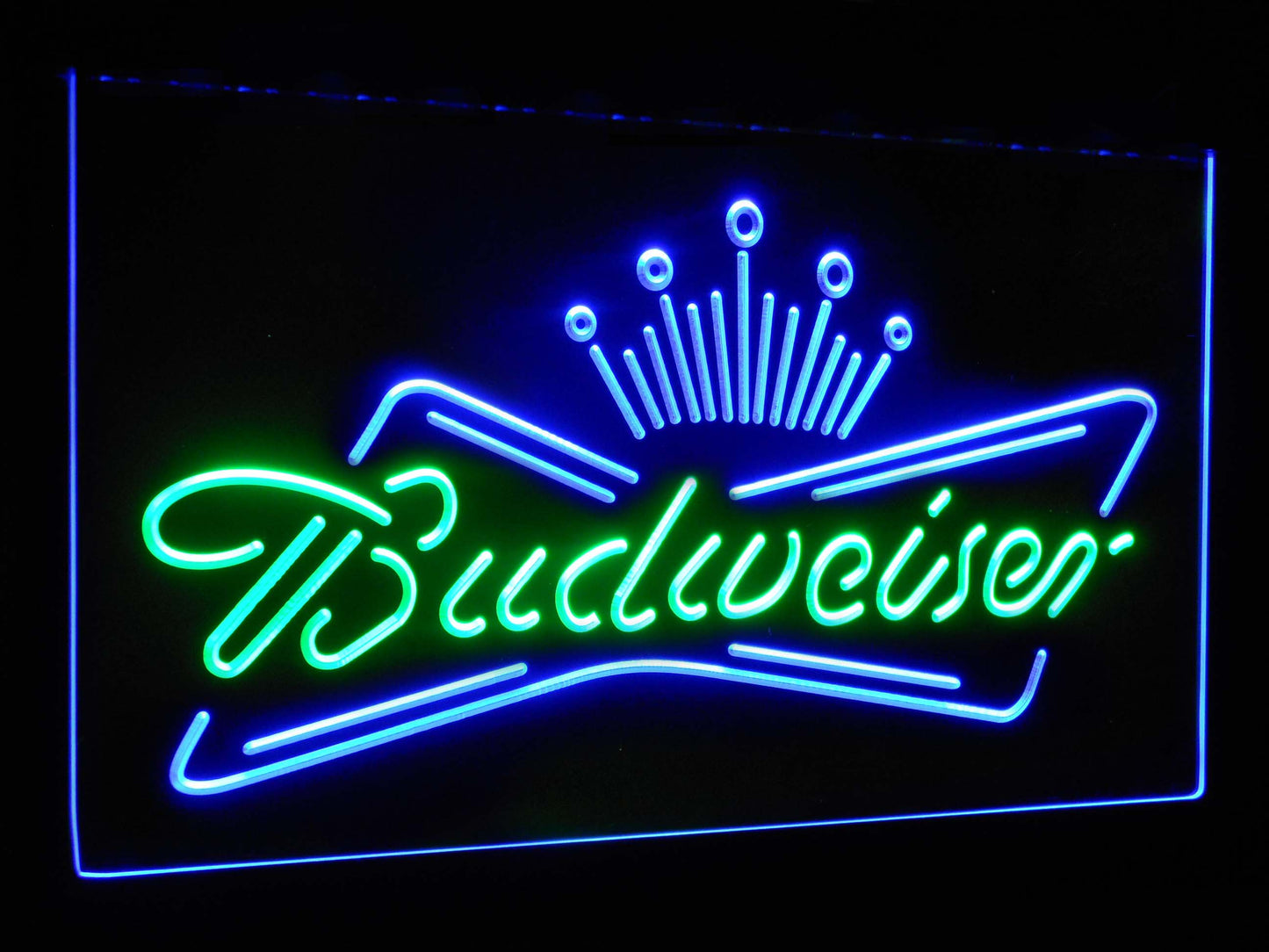 Budweiser King Bar Decoration Gift Dual Color Led Neon Light Signs st6-a2005 by Woody Signs Co. - Handmade Crafted Unique Wooden Creative