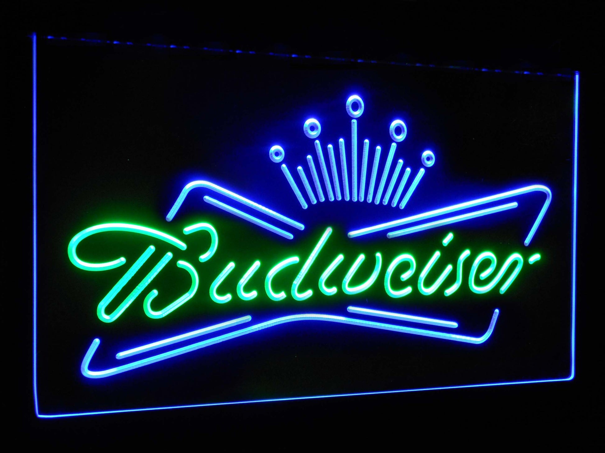 Budweiser King  Bar Decoration Gift Dual Color Led Neon Light Signs st6-a2005 by Woody Signs Co. - Handmade Crafted Unique Wooden Creative