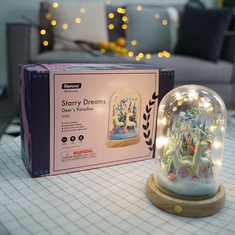 4 Kinds Modeling Clay With Led&Glass Box Colorful Polymer Creative DIY Clay Creative Toy Gift for Children Adult DC by Woody Signs Co. - Handmade Crafted Unique Wooden Creative