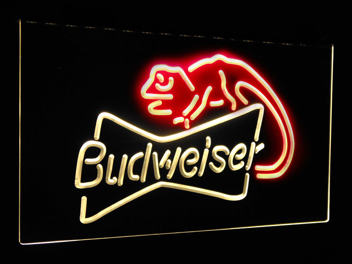 Budweiser Lizard Bar Decoration Gift Dual Color Led Neon Light Signs st6-a2084 by Woody Signs Co. - Handmade Crafted Unique Wooden Creative